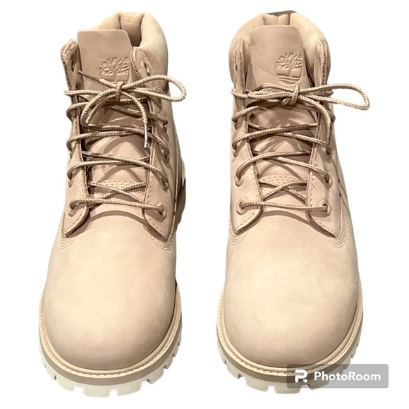 Timberland Junior 6” premium boot beige croissant waterbuck Kids’ 6 UK 5.5 NEW - Picture 3 of 4